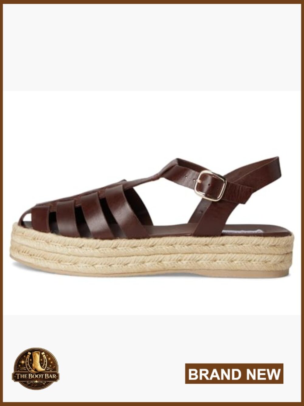 Platform Fisherman Sandals with Adjustable Ankle Strap - Picture 4 of 6